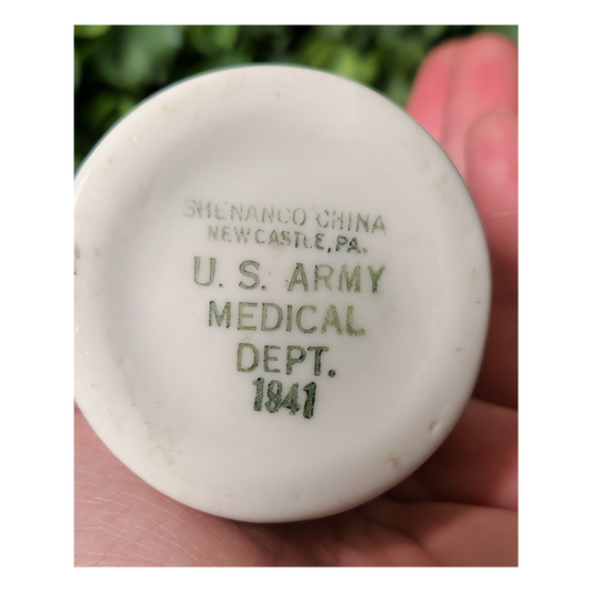 1941 US Army Medical Shenango China Creamer