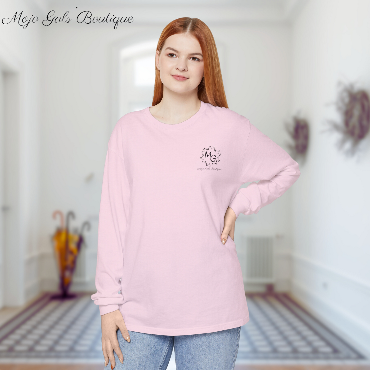 Antique Ironstone Valentine Candy Heart Comfort Color Long Sleeve Tee Shirt