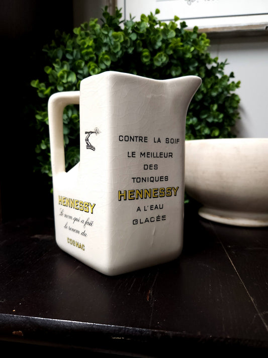 Vintage French Hennessy Cognac Advertising Pitcher