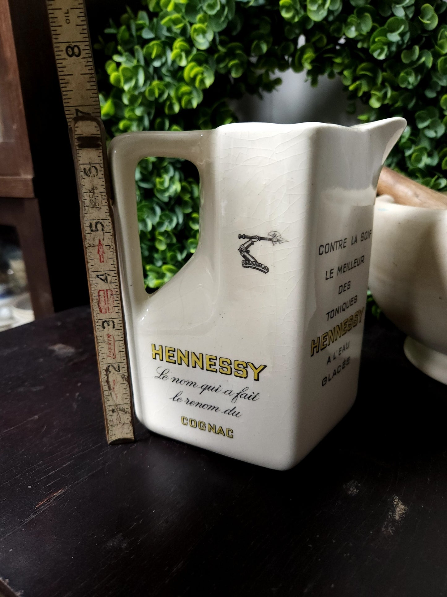 Vintage French Hennessy Cognac Advertising Pitcher