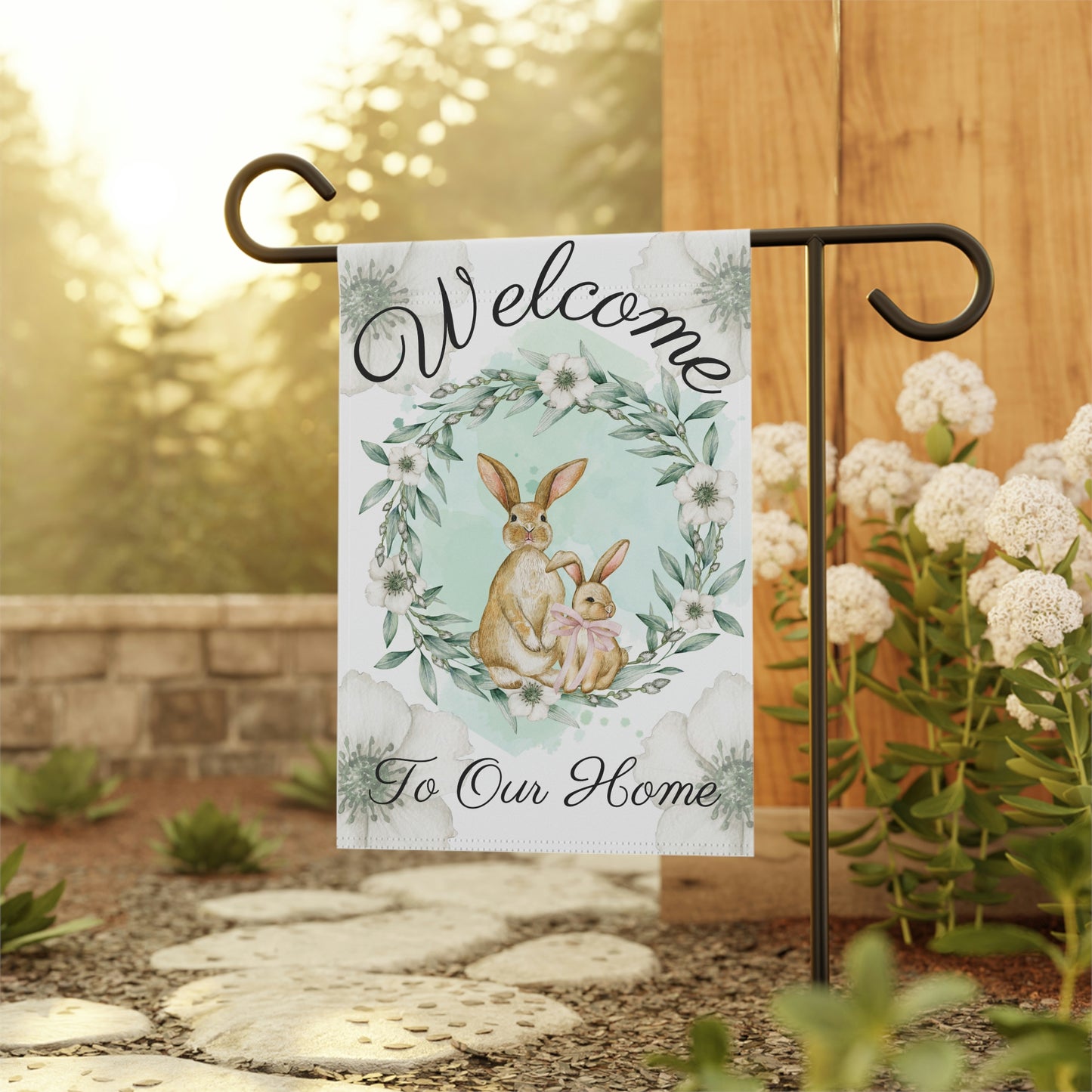 Farmhouse Easter Garden Flag